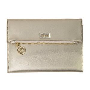 NWT Lilly Pulitzer Leather Tri Fold Notepad Card Case Travel Folder Clutch